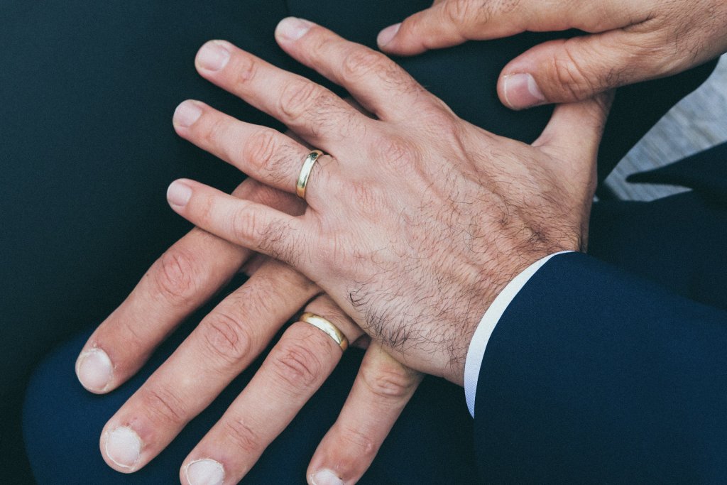 Wedding rings and documents